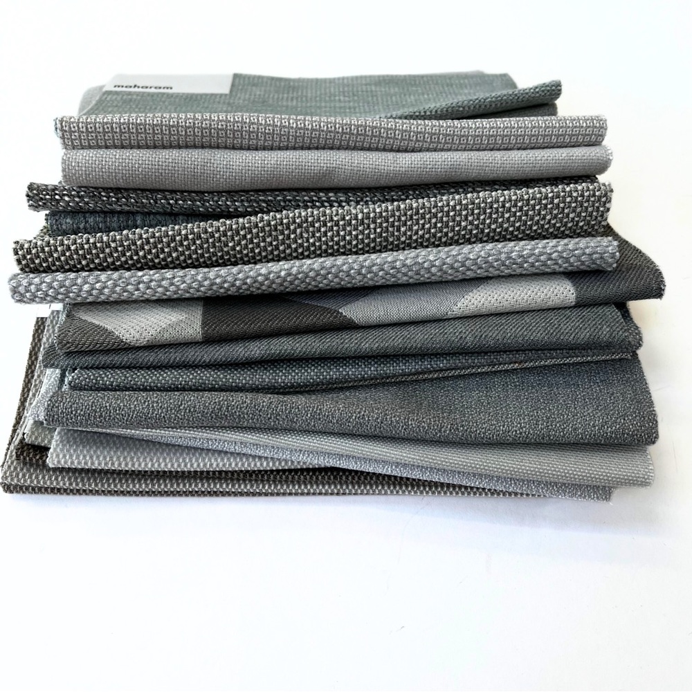 Assorted Gray Fabric Swatches